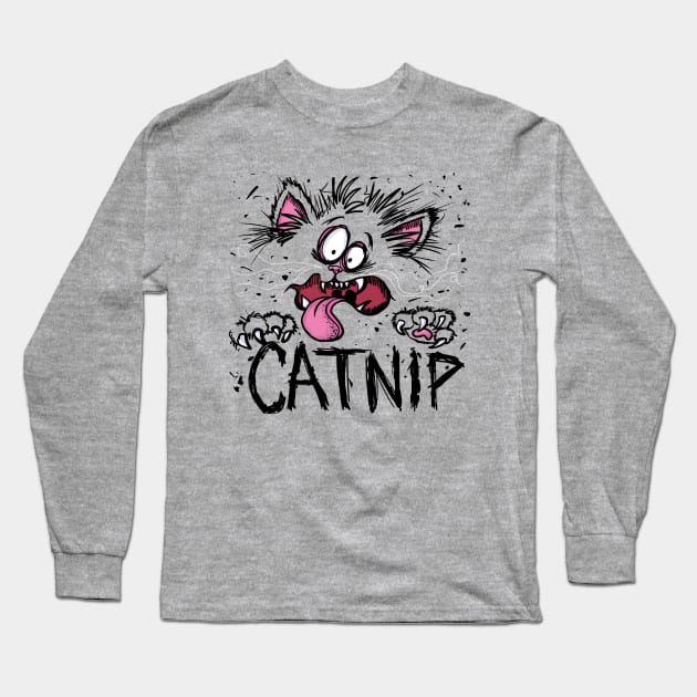 Catnip Long Sleeve T-Shirt by Kerrycartoons